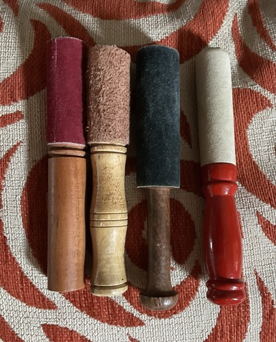 Four singing bowl mallets - bowl,
