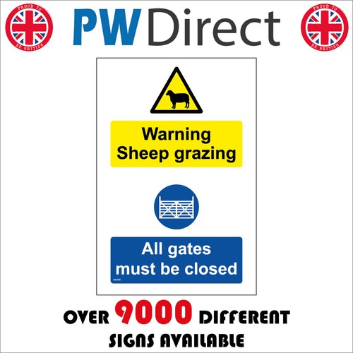 Sign warning sheep - sign,