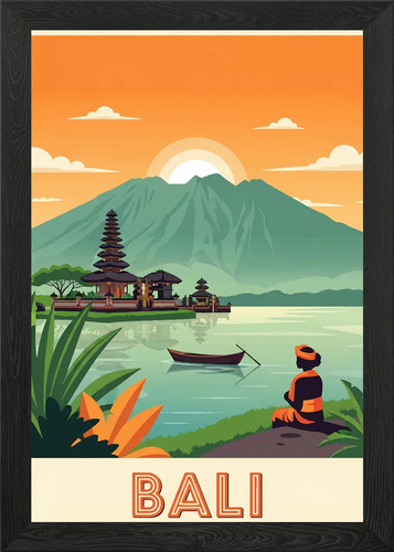 Bali travel poster - bali,