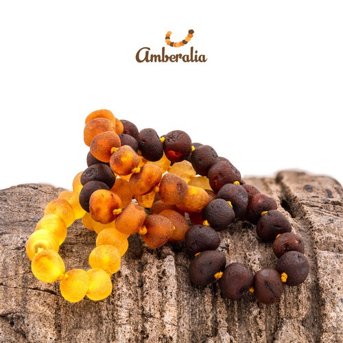 Baltic amber necklace raw - necklace,