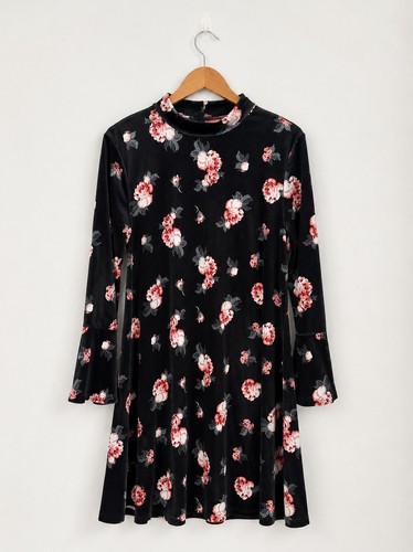 Peacocks black floral - peacocks, velvet