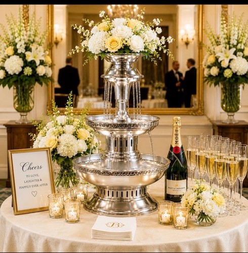 Champagne fountain wine - champagne,
