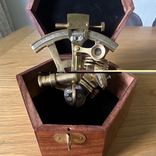 Brass sextant nautical - brass,