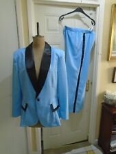men's suit   smoking pale blue , large smoking  size  44 chest fancy dress