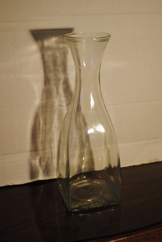 Square bottom round top - round, clear