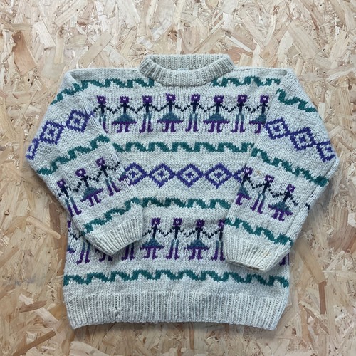 Vintage hand knit wool jumper - vintage,