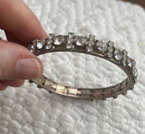 Art deco rhinestone bracelet - art,