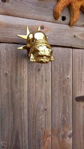 Door knocker brass bull - door,
