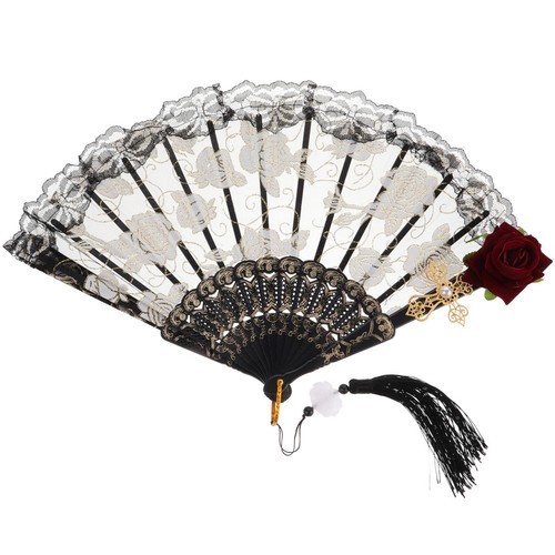Lace handheld chinese folding - handheld,