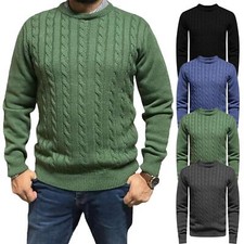 Ex-Store Mens Cable Knit Crew