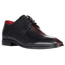 MADCAP MENS MOD RETRO CHISEL TOE LACE SMART SHOES with Contrast Stripe Nethorn