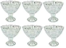 6 PC large Footed Glass Trifle