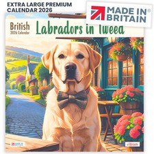 2026 Funny Dogs Calendar Labradors In Tweed Official Large UK Holidays MIB®