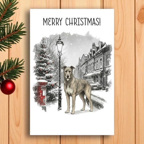 Irish wolfhound dog - dog, christmas
