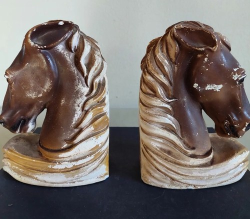 Bookends horse heads - bookends,
