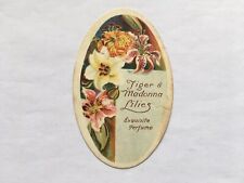 CWW1 VINTAGE TIGER&MADONNA LILIES EXQUISITE PERFUME CARD
