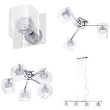 Litecraft Verona Ceiling Lights 3,4,5 Arm, Wall Light & Floor Lamp  - Chrome    