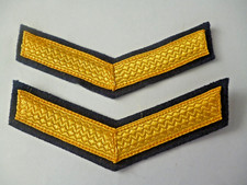 PAIR OF GOLD BRAID EAST GERMAN VOLKSMARINE CHEVRONS. 5 YEARS SERVICE.