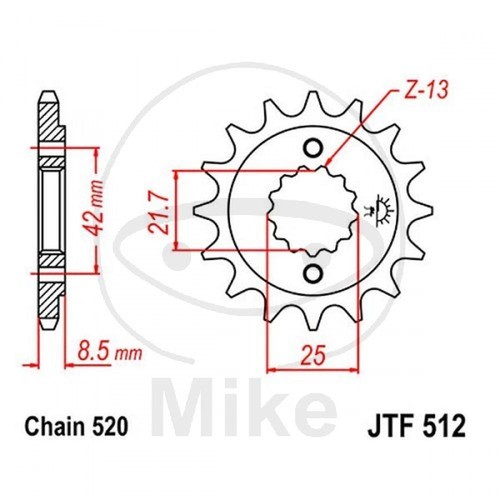 Sprocket z15 520 726 - 520, 726.17.12