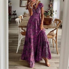 Womens Holiday Boho Dress