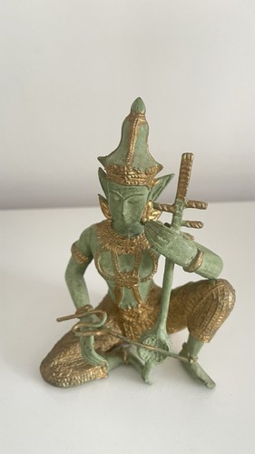 Thai brass seated musician - seated,