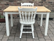 Shabby chic small pine table - shabby,