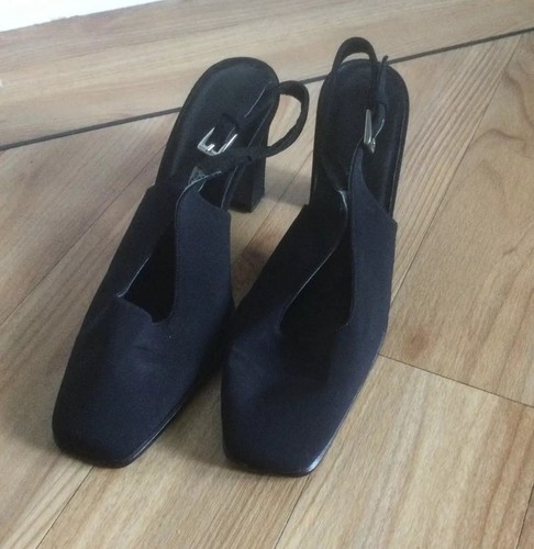 Ladies black sling backs from - black,