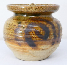 Studio Pottery Jar With Lid Moffat Pottery Scotland Swirl Glazed Stoneware