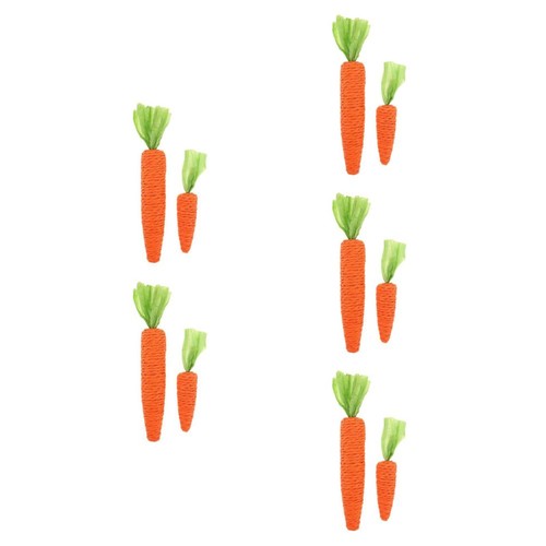 10pcs paper carrot cat toys - carrot,