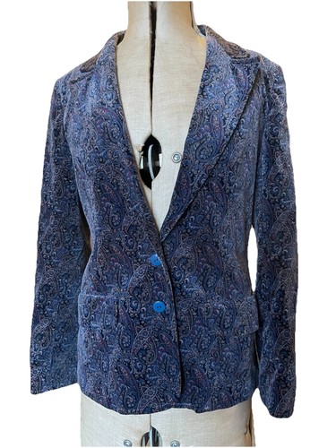 Vintage cotton velvet paisley - vintage,