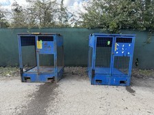 Oil Drum Chemical Store Metal Cage Fuel Site Spill Drip Tray Secure Forklift