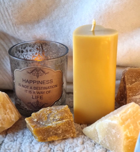 Pure beeswax pillar - 1, candle