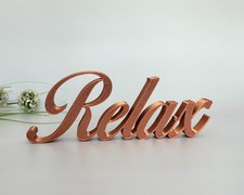 Relax Sign Word Home Decor