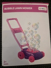 Bubble Lawn Mower for Toddlers, Kids Automatic Bubble Blower Maker Machine, Pin