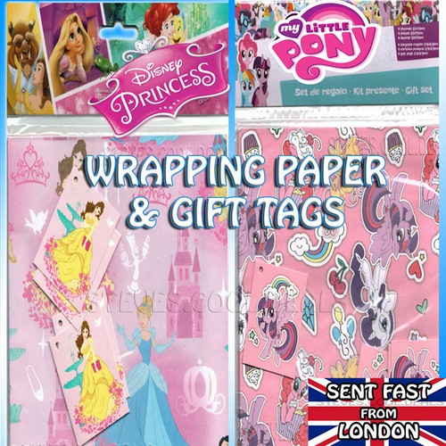 Wrapping paper gift tags - &,