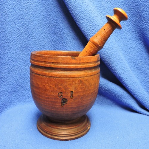 Antique wooden mortar - mortar, and