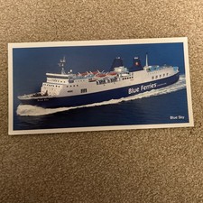Blue Sky Official Ferry Postcard Ionian Sky Strintzis Lines Sunflower Sapporo