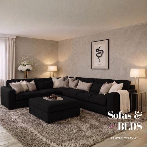 Luxury large ruby corner sofa - ruby,