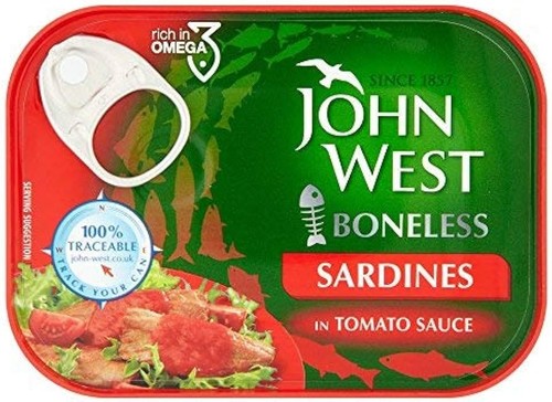 John west boneless sardines - west,