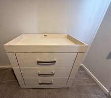 Silver Cross Coastline Baby Change with Drawers & Cot Bed Mattress Oak