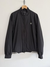 Fred Perry “Bentham” Harrington Bomber Jacket  Black White Trim Large **SUPERB**