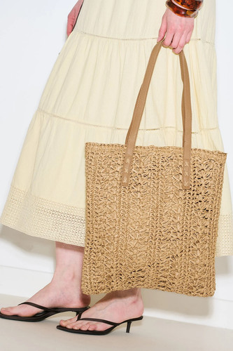 Natural patterned straw - natural,