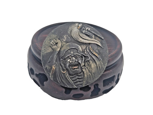 Japanese shakudo kagamibuta - japanese,