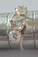 QVC Dqcz Trio Stone Sterling