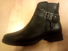 Black leather ankle womens shoes Bottero size 6 / 39 with buckle