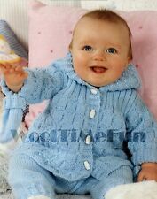 Knitting Pattern Baby/Toddler Jacket, Mitts & Leggings. Cable Design. DK Yarn. 