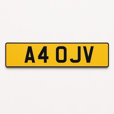 A4 OJV Private Number Plate |