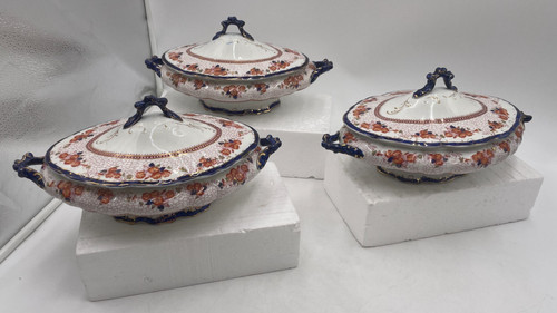 Antique serving tureens - tureens, (3)