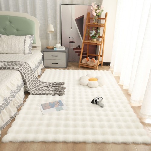 Anti slip bedside rugs - bedside, faux