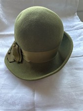 Vintage Green Cloche Hat 
